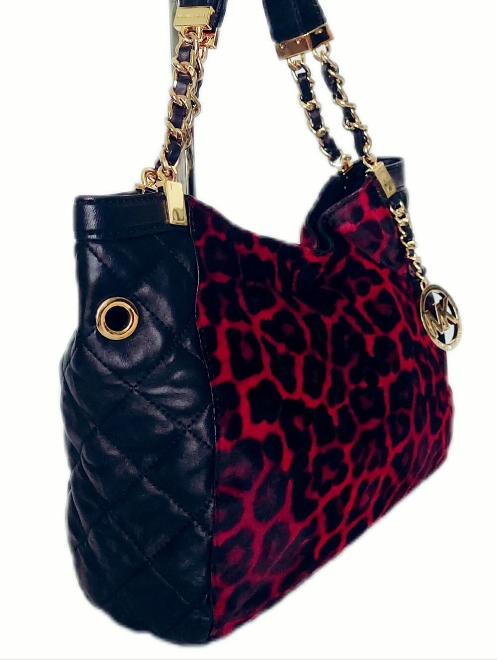 MICHAEL KORS Calf Hair & Leather Leopard Print Shoulder Bag - Picture 2 of 7
